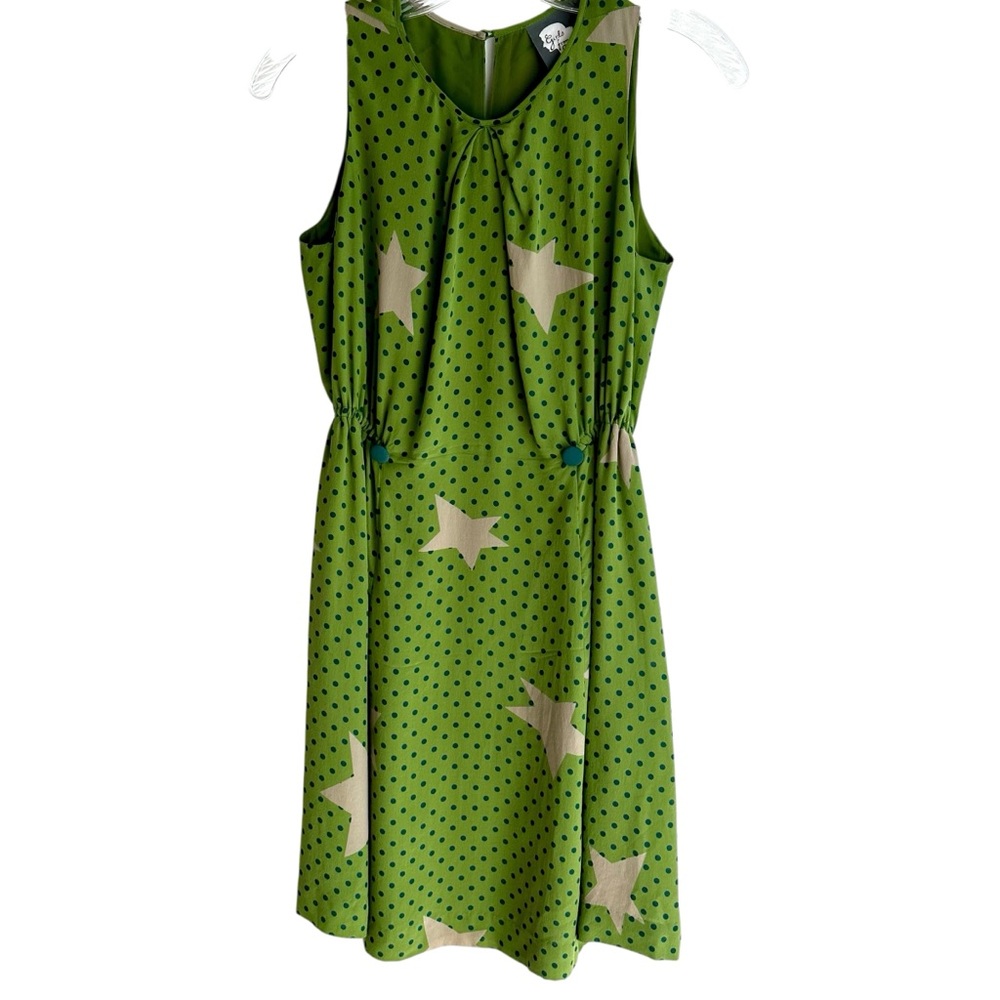 Anthropologie Girls from Savoy 100% Silk Twinkle Twinkle Star Dress Size 2P